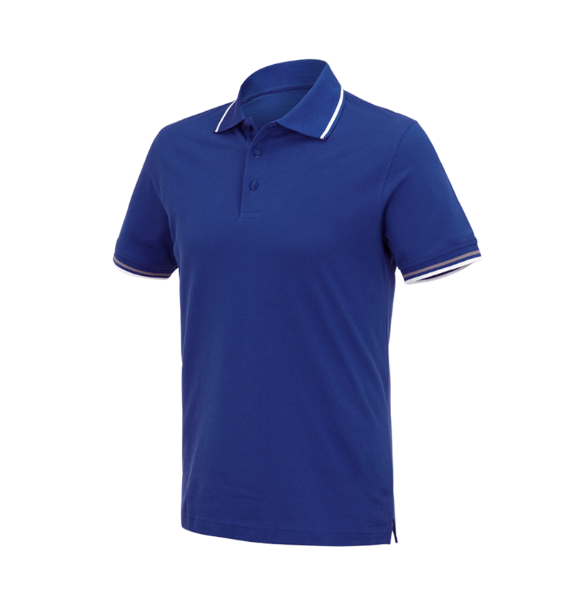 Gardening: e.s. Polo shirt cotton Deluxe Colour + royalblue/aluminium 3