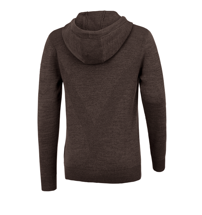 Shirts, Pullover & more: e.s. Knitted hoody + bark melange 4
