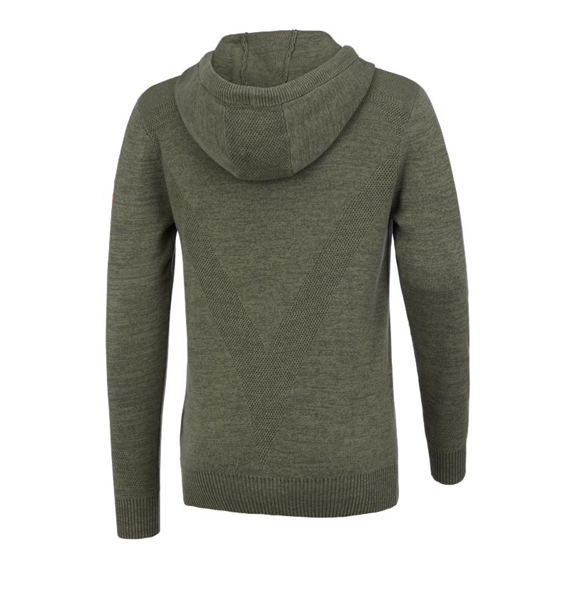 Shirts, Pullover & more: e.s. Knitted hoody + thyme melange 3