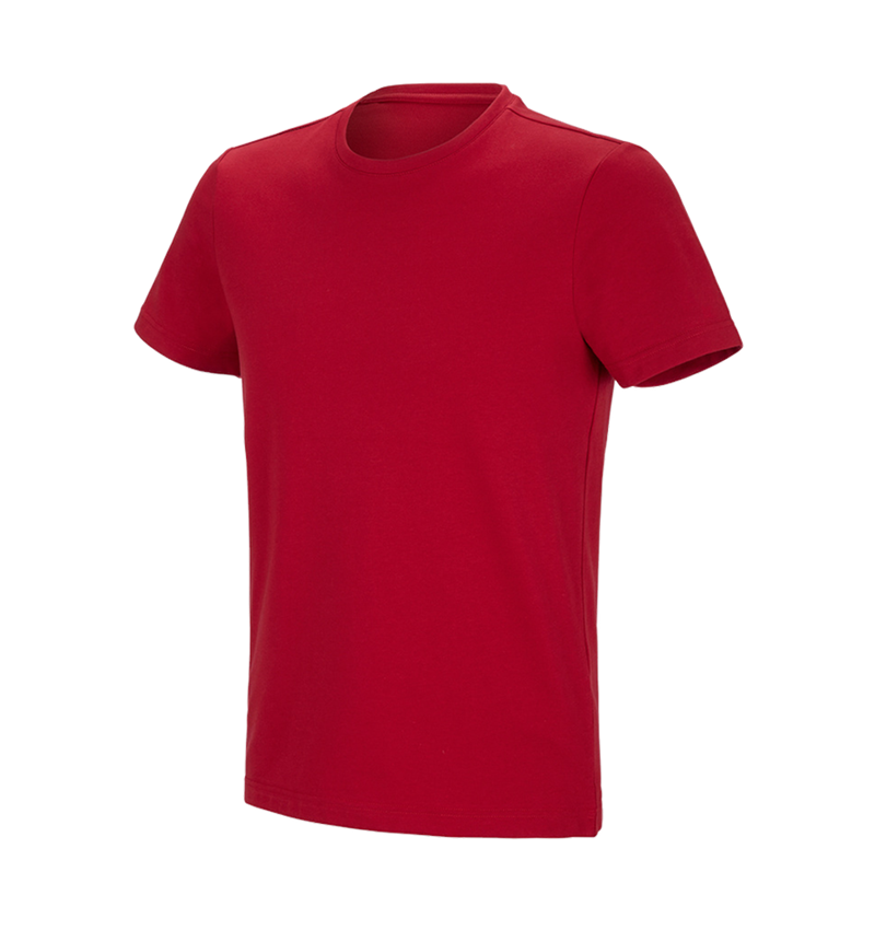 Topics: e.s. Functional T-shirt poly cotton + fiery red
