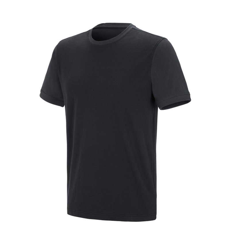 Themen: e.s. T-Shirt cotton stretch bicolor + schwarz/graphit 2