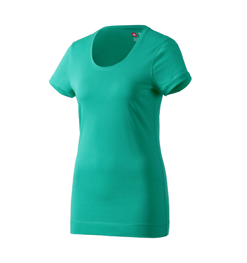 Shirts, Pullover & more: e.s. Long shirt cotton, ladies' + lagoon