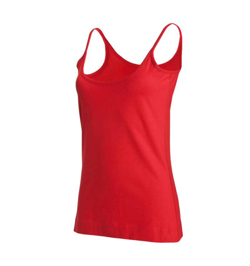 Shirts & Co.: e.s. Spaghetti-Top cotton stretch, Damen + feuerrot 2