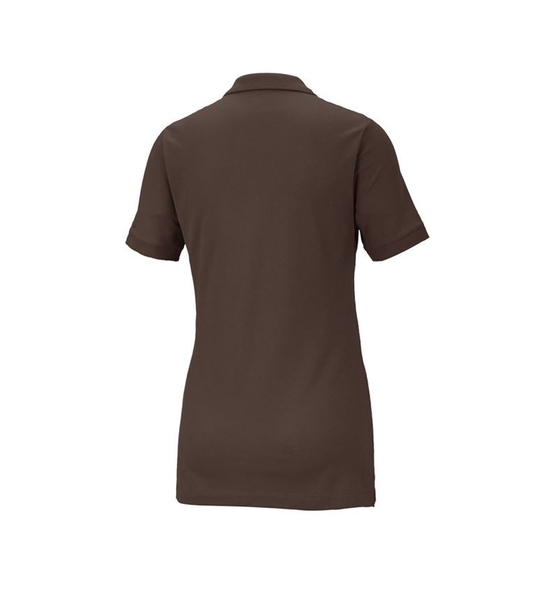 Topics: e.s. Piqué-Polo cotton stretch, ladies' + chestnut 3