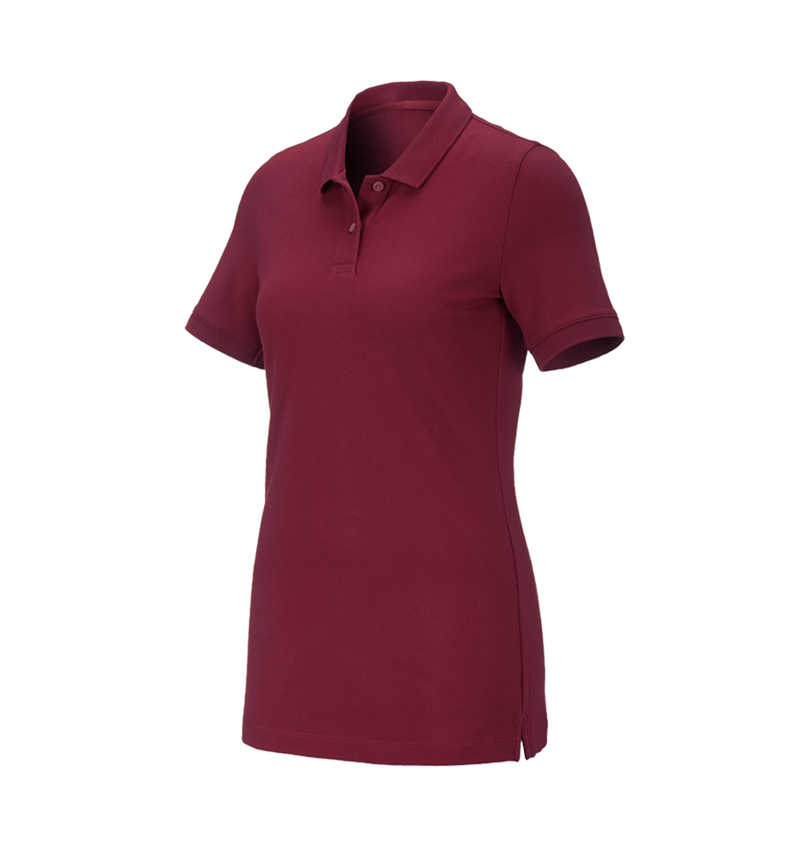 Topics: e.s. Piqué-Polo cotton stretch, ladies' + bordeaux 2