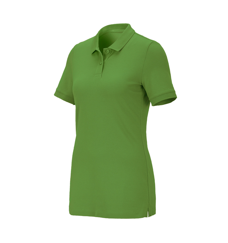 Topics: e.s. Piqué-Polo cotton stretch, ladies' + seagreen 2