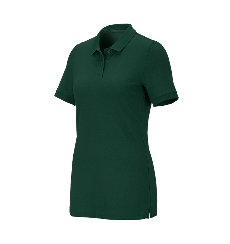 Topics: e.s. Piqué-Polo cotton stretch, ladies' + green 2
