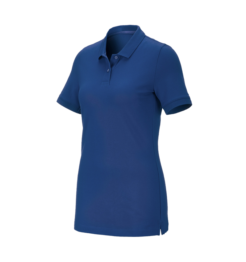 Topics: e.s. Piqué-Polo cotton stretch, ladies' + alkaliblue 2