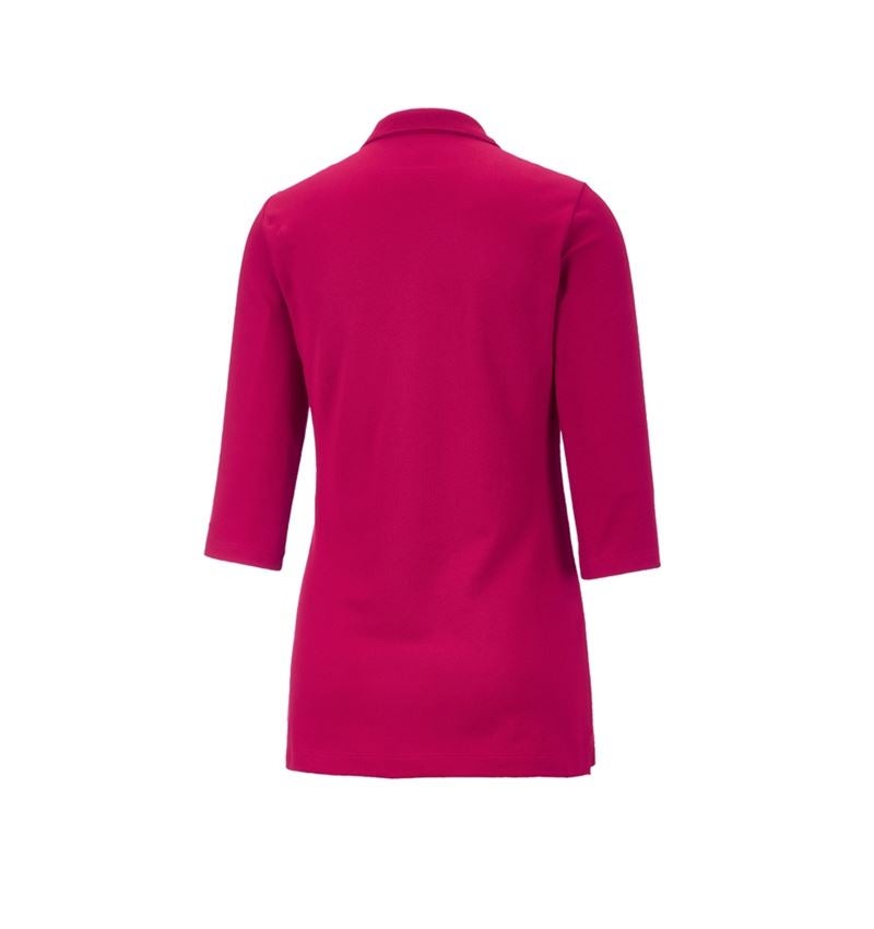 Shirts & Co.: e.s. Piqué-Polo 3/4 Arm cotton stretch, Damen + beere 4