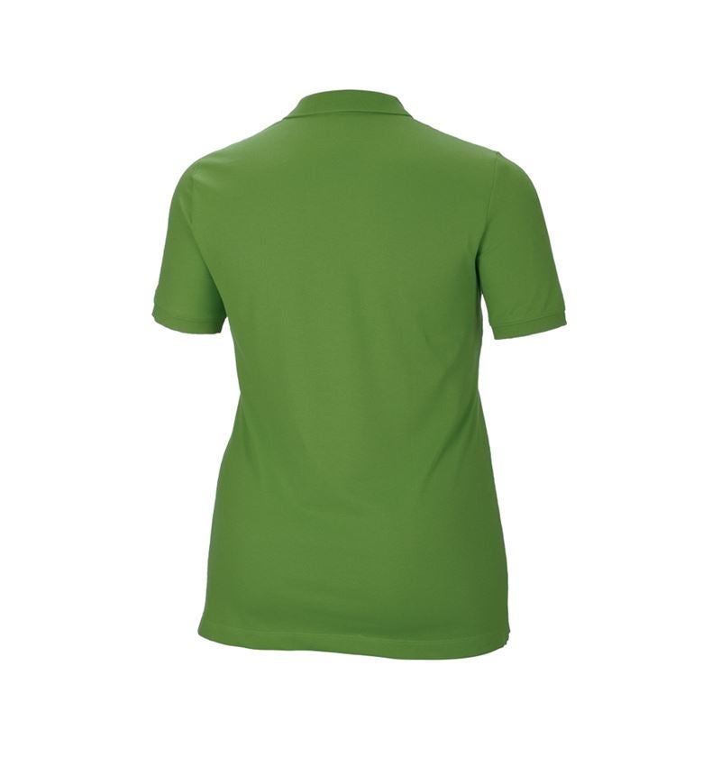 Topics: e.s. Pique-Polo cotton stretch, ladies', plus fit + seagreen 3