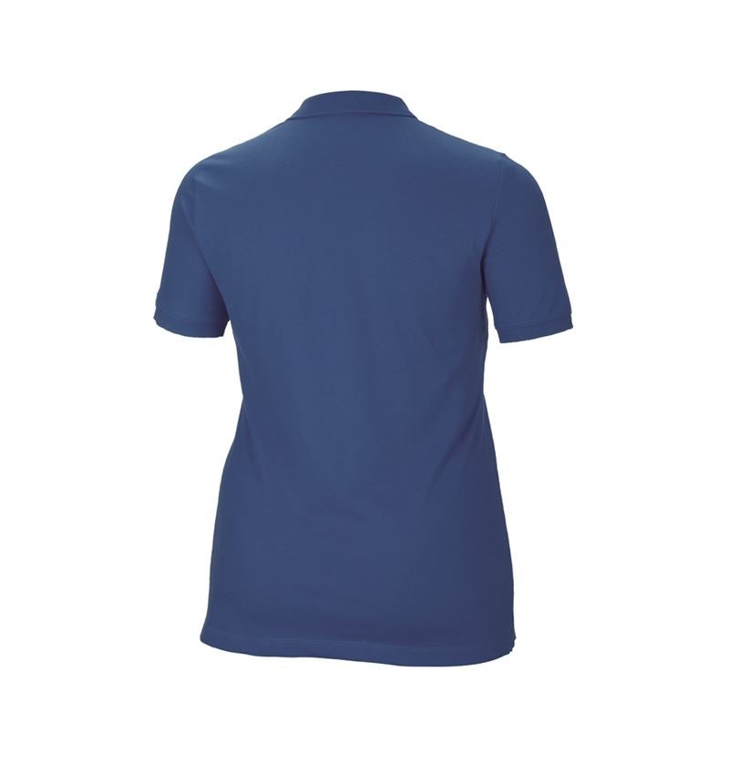 Themen: e.s. Piqué-Polo cotton stretch, Damen, plus fit + kobalt 3