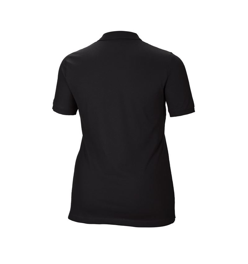 Topics: e.s. Pique-Polo cotton stretch, ladies', plus fit + black 3