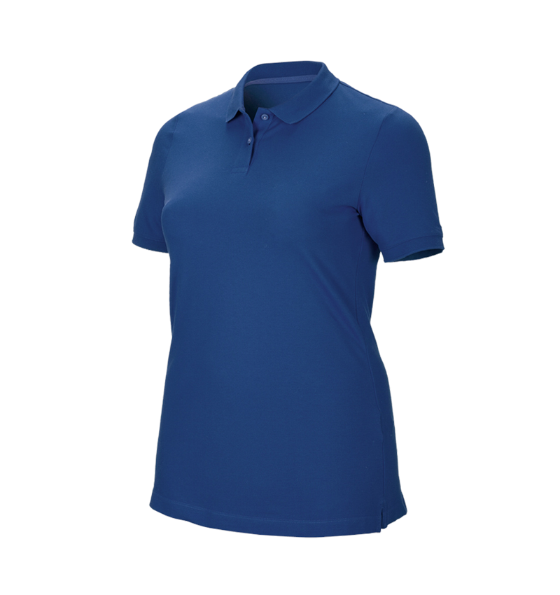Themen: e.s. Piqué-Polo cotton stretch, Damen, plus fit + alkaliblau 2