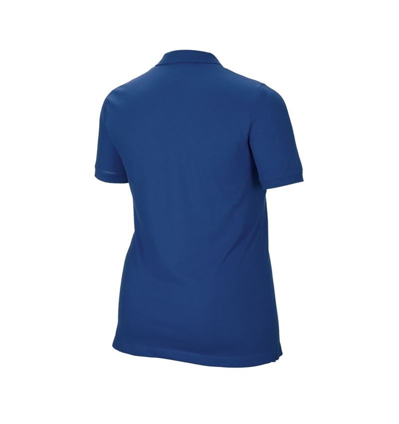 Themen: e.s. Piqué-Polo cotton stretch, Damen, plus fit + alkaliblau 3