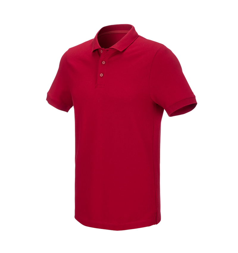 Topics: e.s. Pique-Polo cotton stretch + fiery red 2
