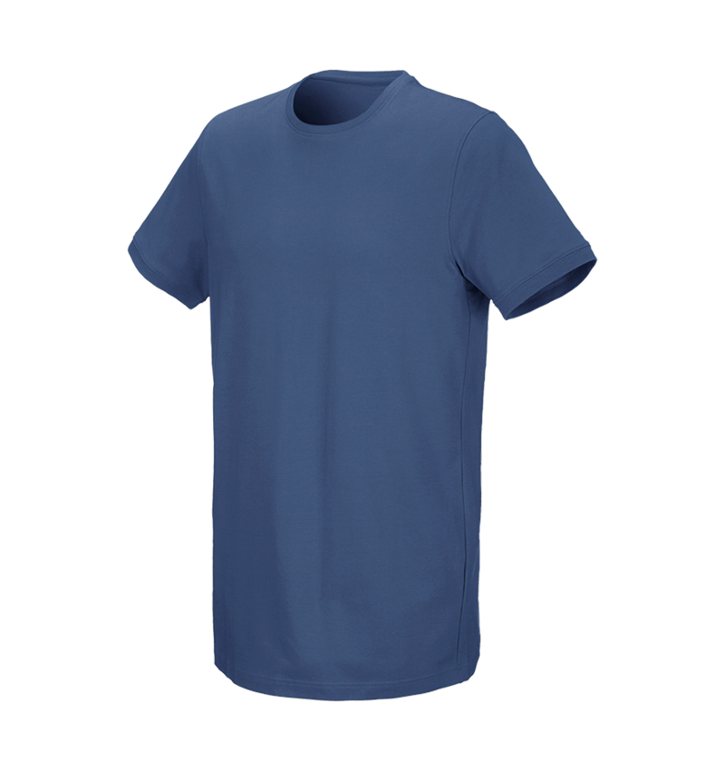 Shirts & Co.: e.s. T-Shirt cotton stretch, long fit + kobalt 2