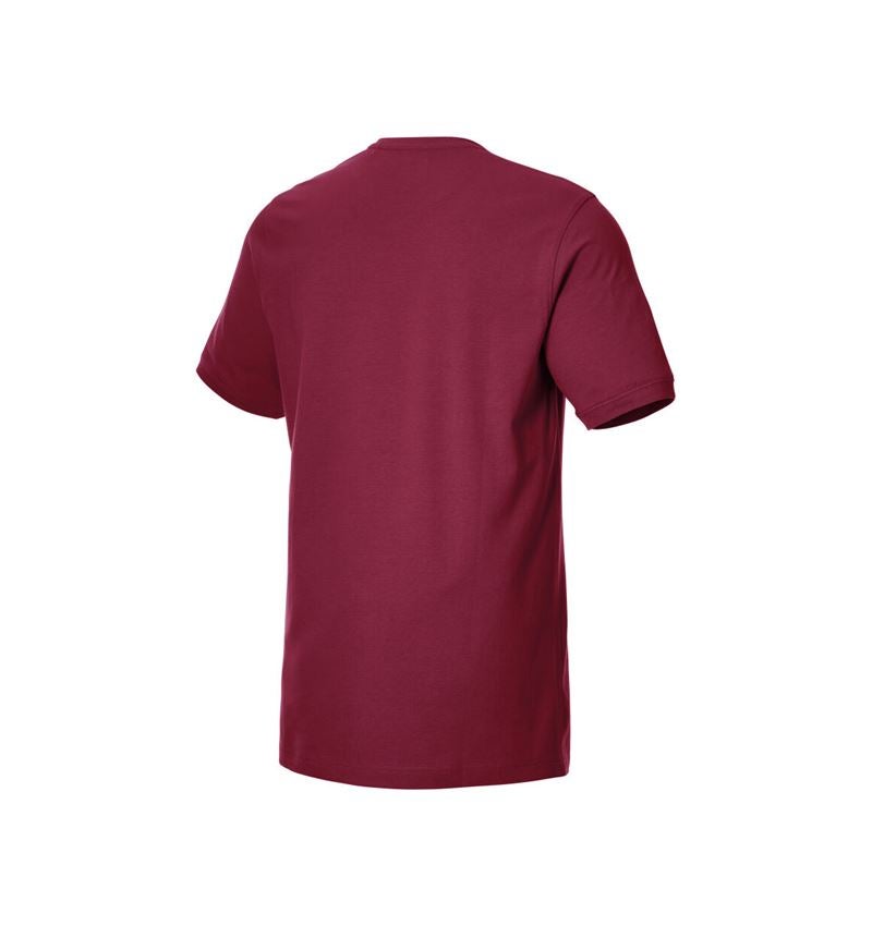 Shirts & Co.: e.s. T-Shirt cotton stretch, long fit + bordeaux 3