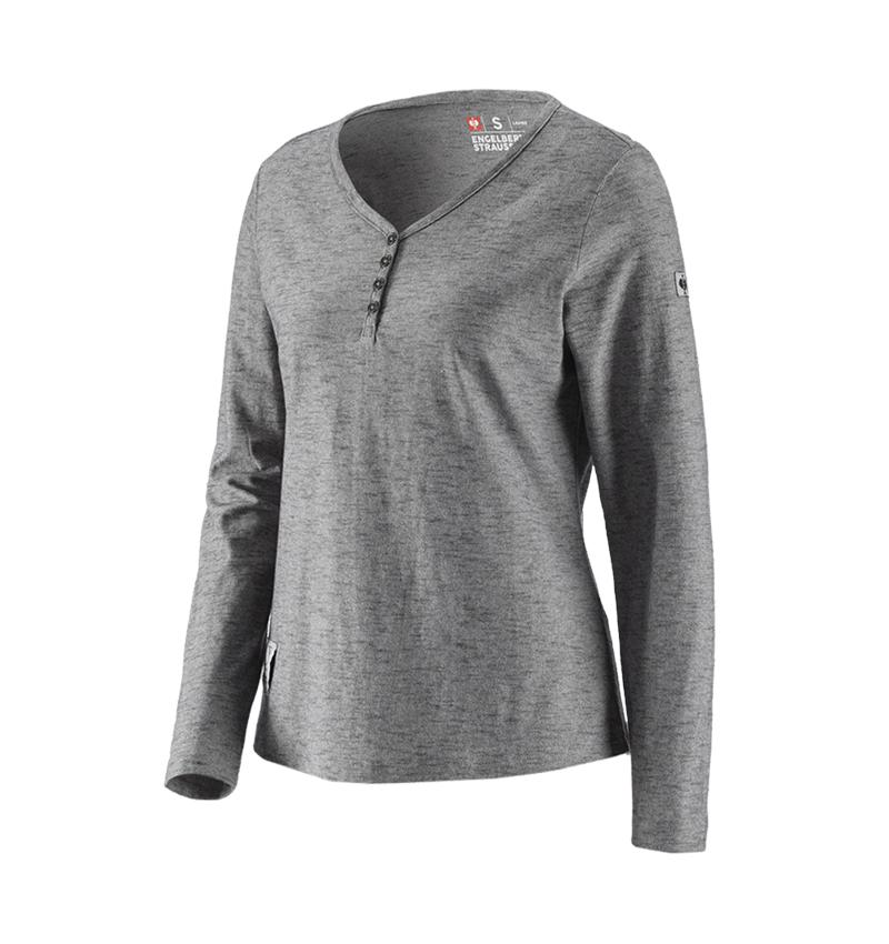 Shirts & Co.: Longsleeve e.s.vintage, Damen + schwarz melange