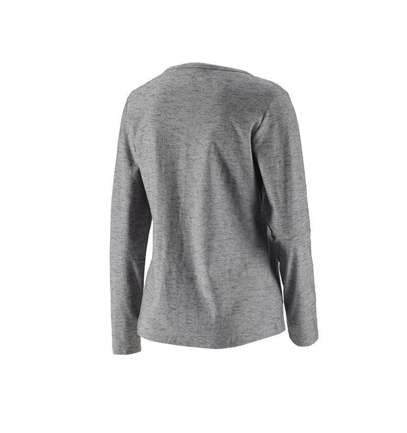 Shirts & Co.: Longsleeve e.s.vintage, Damen + schwarz melange 1