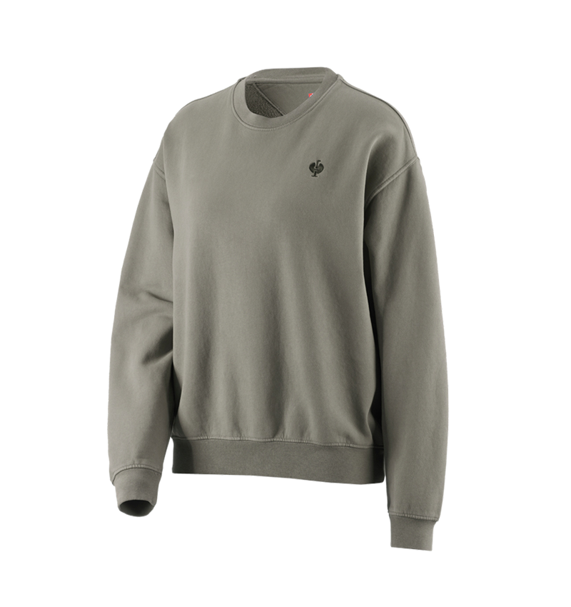 Shirts & Co.: Oversize Sweatshirt e.s.motion ten, Damen + moorgrün vintage 3