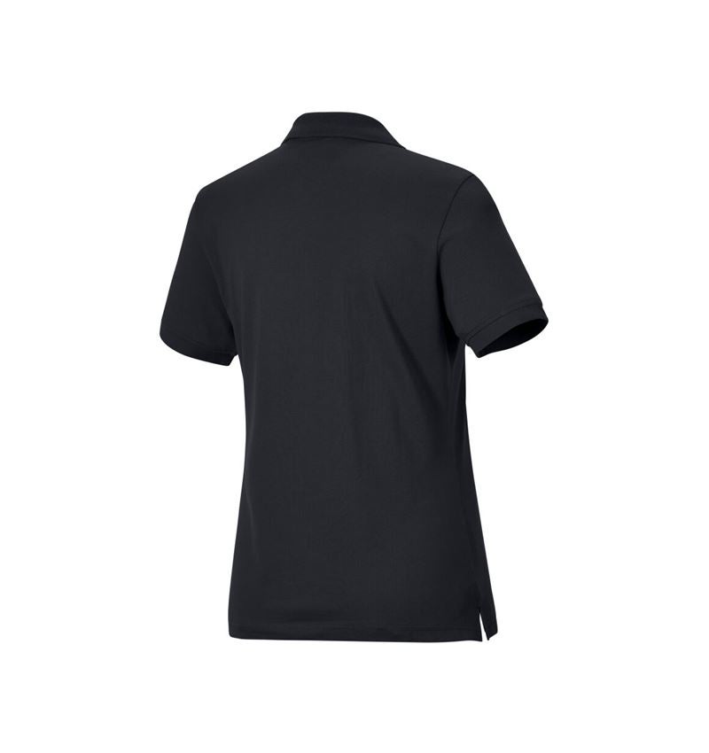 Themen: e.s. Piqué-Polo cotton light, Damen + schwarz 3