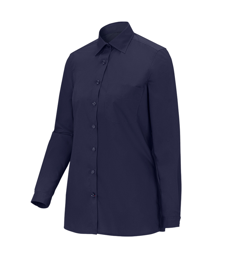 Shirts, Pullover & more: e.s. Service blouse long sleeved + navy