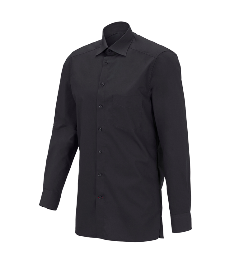Shirts & Co.: e.s. Servicehemd langarm + schwarz 2