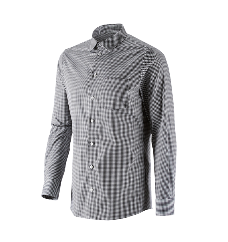 Themen: e.s. Business Hemd cotton stretch, slim fit + schwarz kariert 5