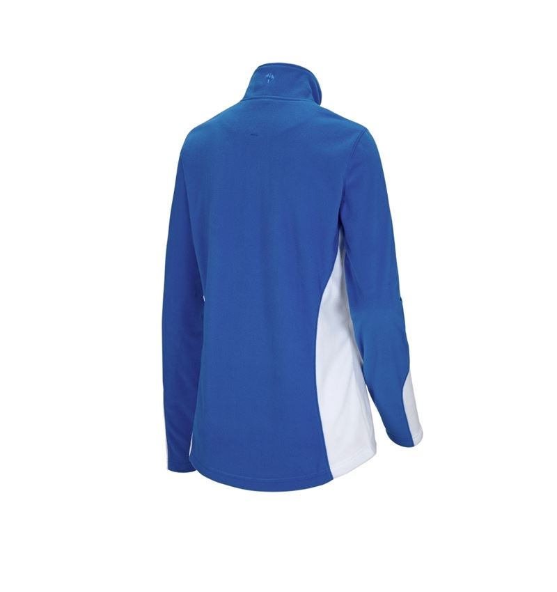 Shirts & Co.: Fleece Troyer e.s.motion 2020, Damen + weiß/enzianblau 4