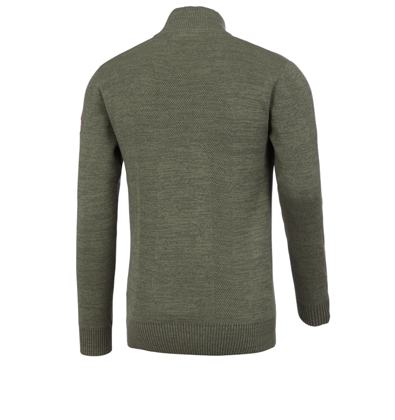 Shirts, Pullover & more: e.s. Knitted troyer + thyme melange 3
