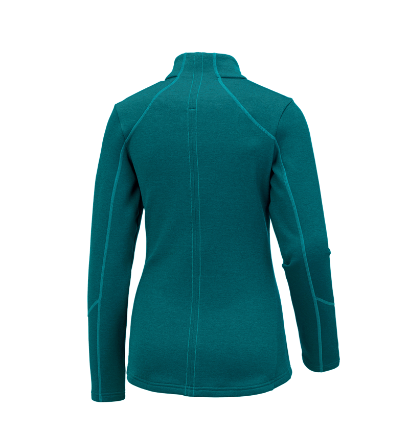 Jacken: e.s. Funktions Sweatjacke melange, Damen + ozean melange 1