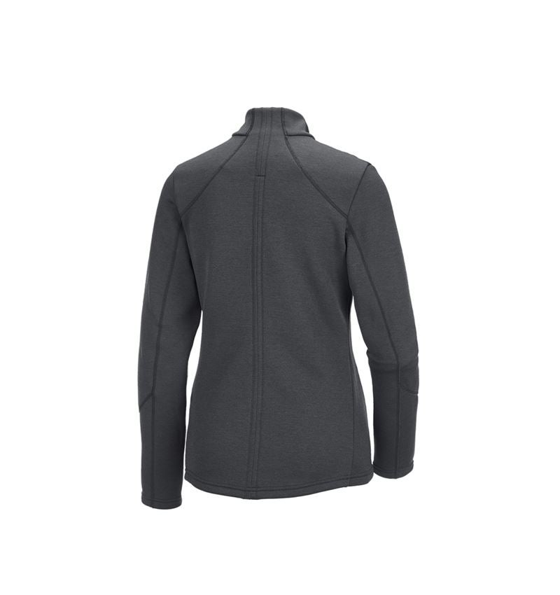 Jacken: e.s. Funktions Sweatjacke melange, Damen + anthrazit melange 3
