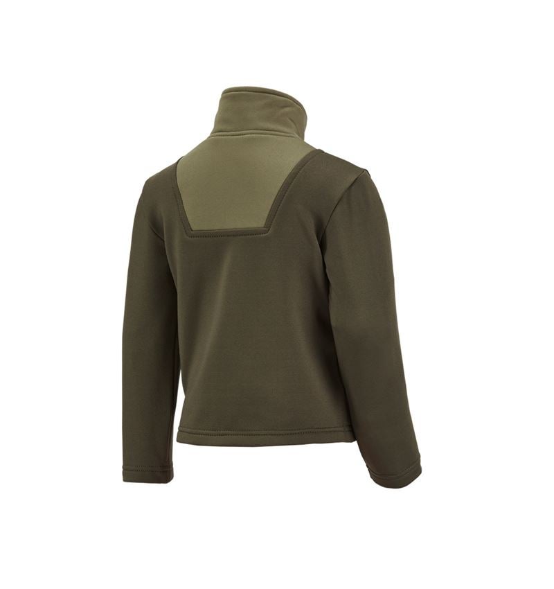Shirts & Co.: Funkt.-Troyer thermo stretch e.s.concrete, Kinder + schlammgrün/stipagrün 3