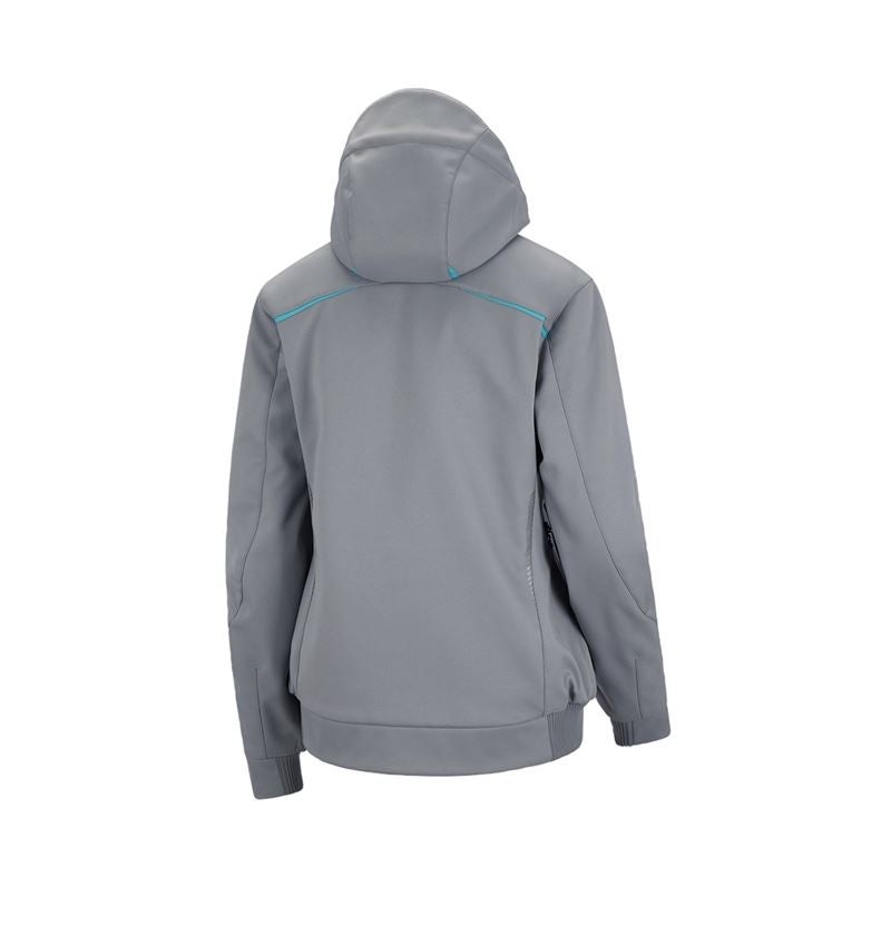 Monteure: Winter Softshelljacke e.s.motion 2020, Damen + platin/capri 3