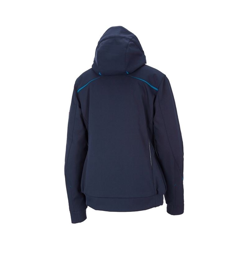 Straßenbauer: Winter Softshelljacke e.s.motion 2020, Damen + dunkelblau/atoll 5