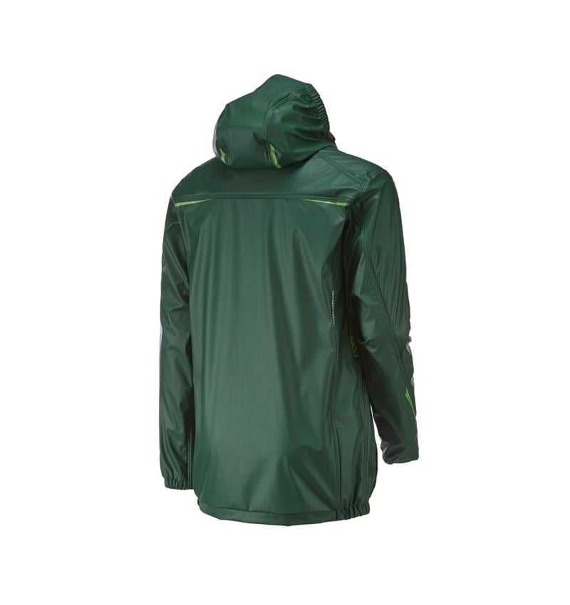 Work Jackets: Rain jacket e.s.motion 2020 superflex + green/seagreen 6
