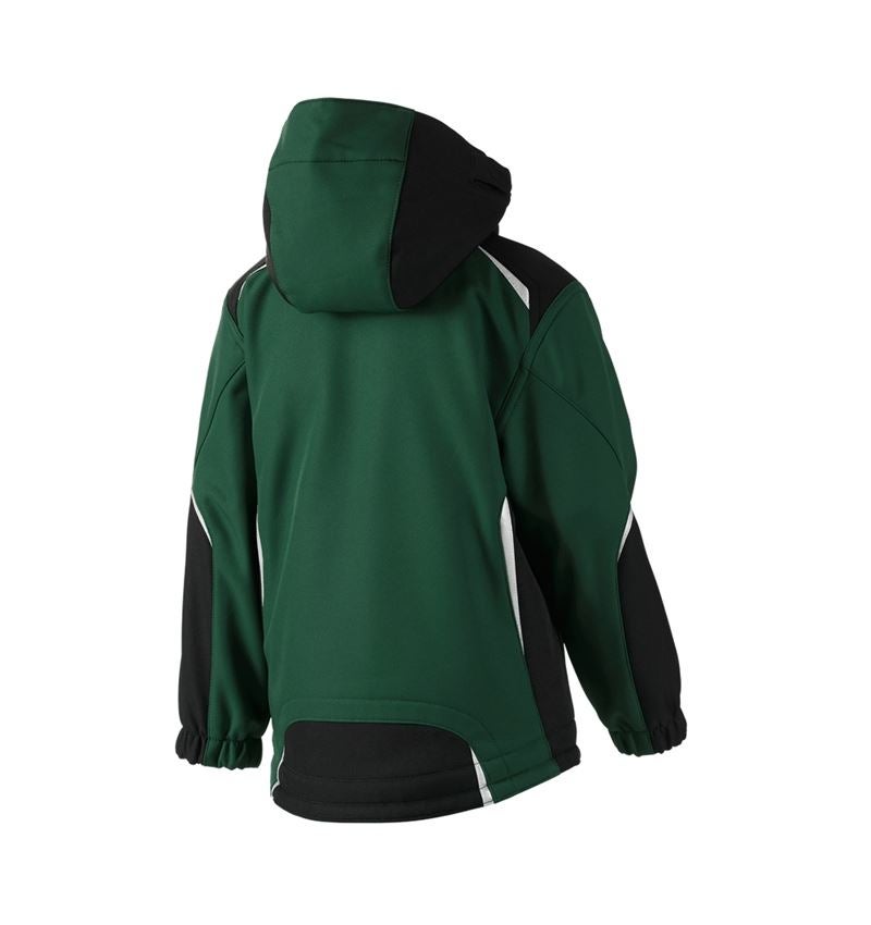Jacken: Kinder Softshelljacke e.s.motion + grün/schwarz 1