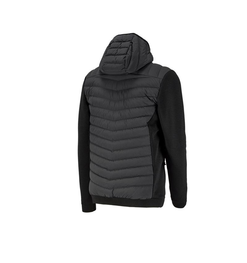 Arbeitsjacken: Hybrid Kapuzenstrickjacke e.s.motion ten + schwarz 3