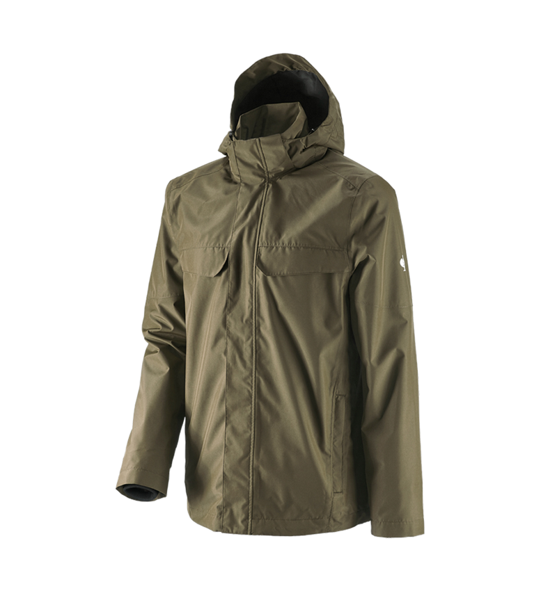 Work Jackets: Rain jacket e.s.concrete + mudgreen 1