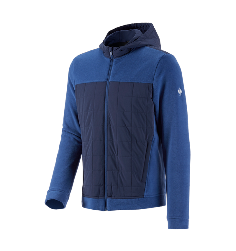 Arbeitsjacken: Hybrid Kapuzenfleecejacke e.s.concrete + alkaliblau/tiefblau 2