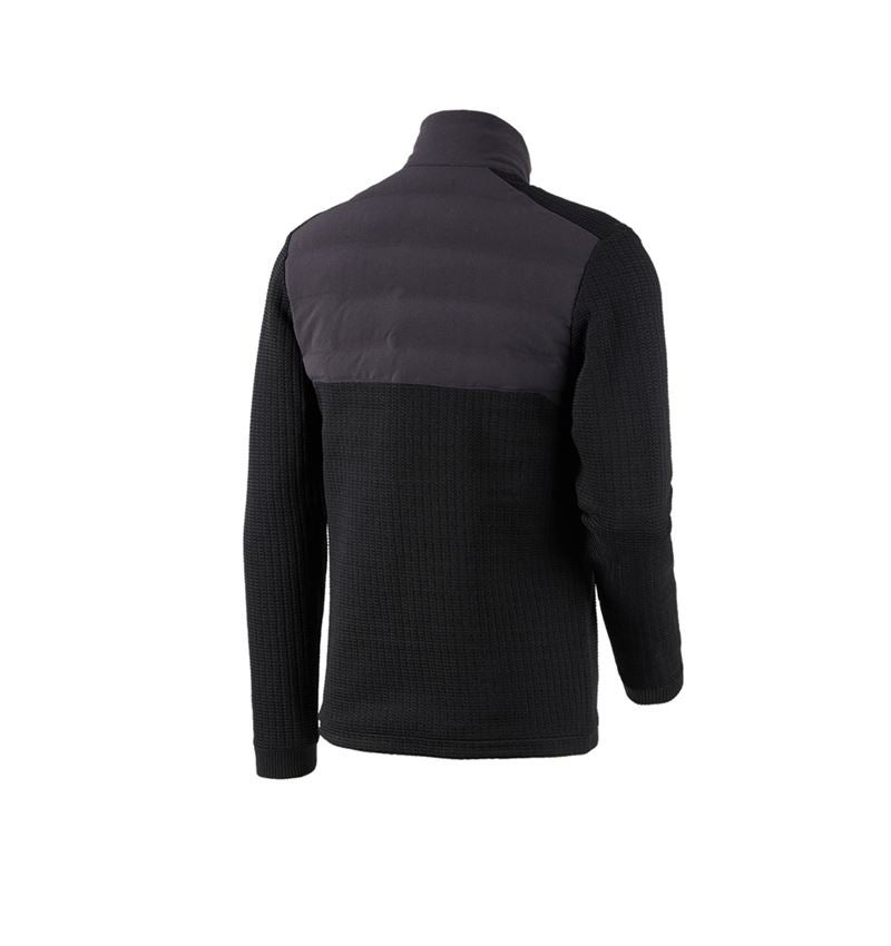 Arbeitsjacken: Hybrid Strickjacke e.s.trail + schwarz/acidgelb 4
