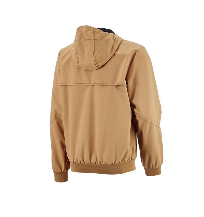Work Jackets: Hooded jacket e.s.iconic + almondbrown 3
