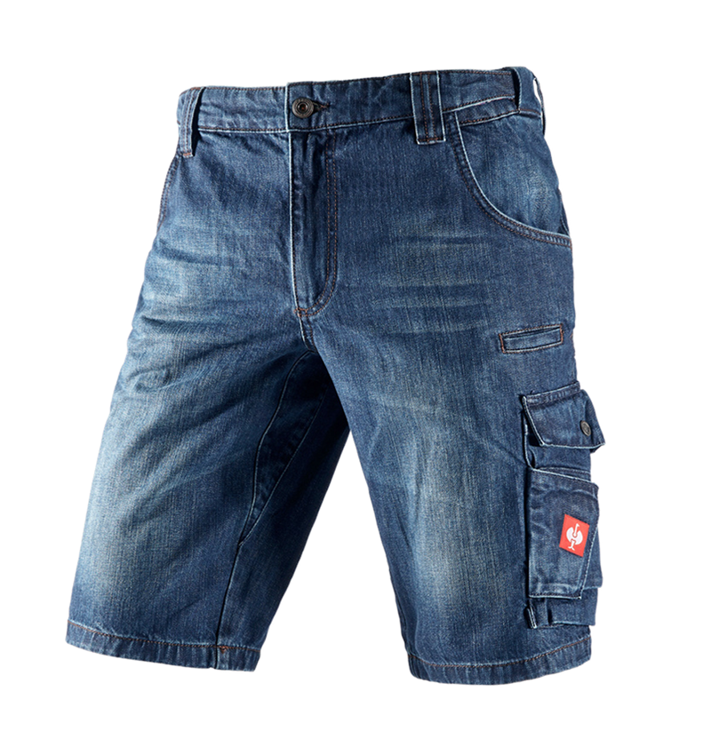 Arbeitshosen: e.s. Worker-Jeans-Short + darkwashed 2