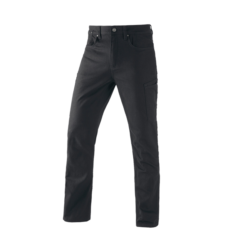 Arbeitshosen: e.s. 7-Pocket-Jeans + schwarz