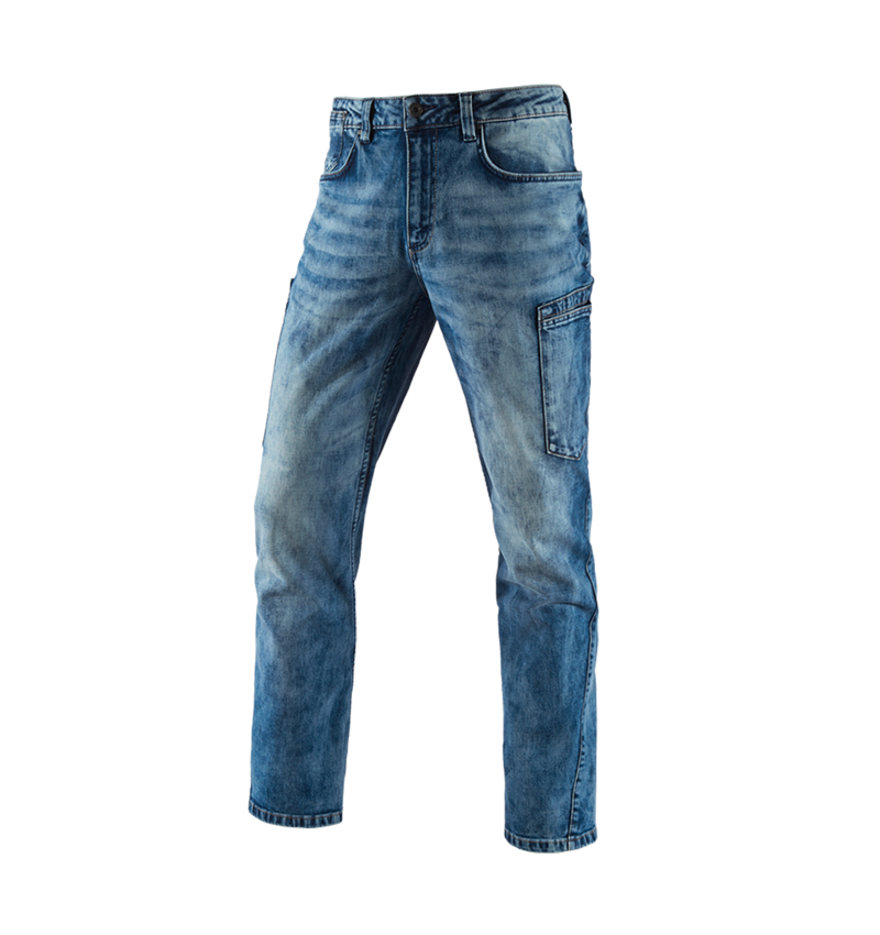 Arbeitshosen: e.s. 7-Pocket-Jeans + lightwashed