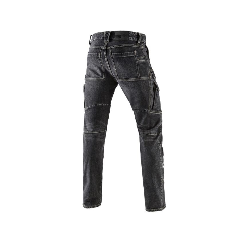 Arbeitshosen: e.s. Cargo Worker-Jeans POWERdenim + blackwashed 5