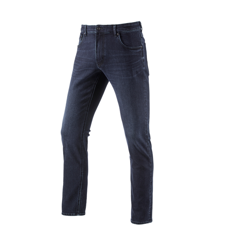 Winterhosen: e.s. Winter 5-Pocket-Stretch-Jeans + darkwashed 2