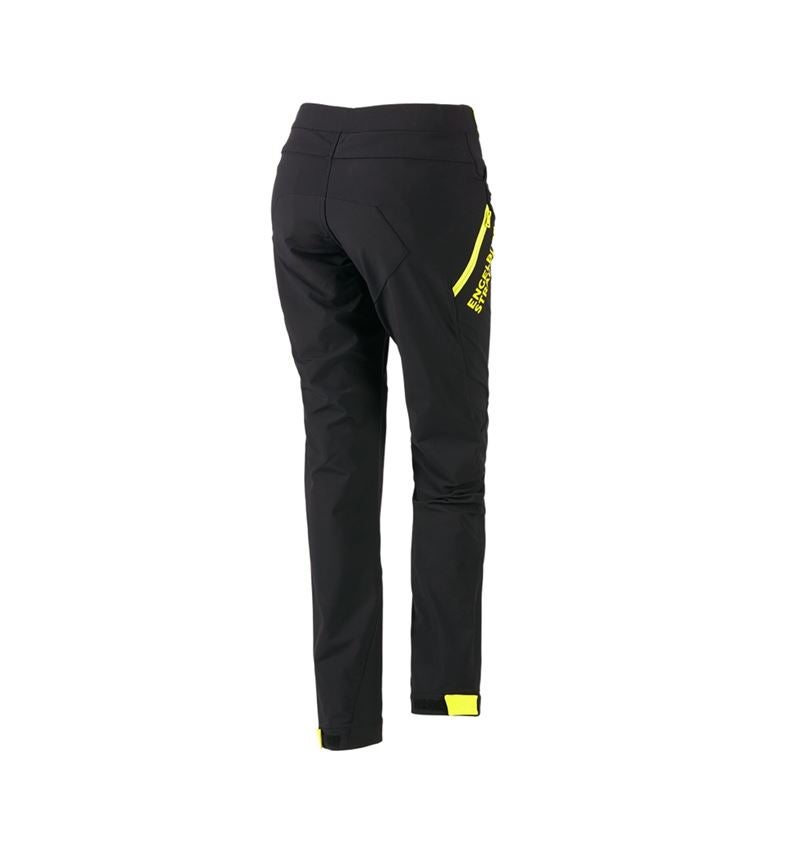 Fliesenleger: Funktionshose e.s.trail, Damen + schwarz/acidgelb 4