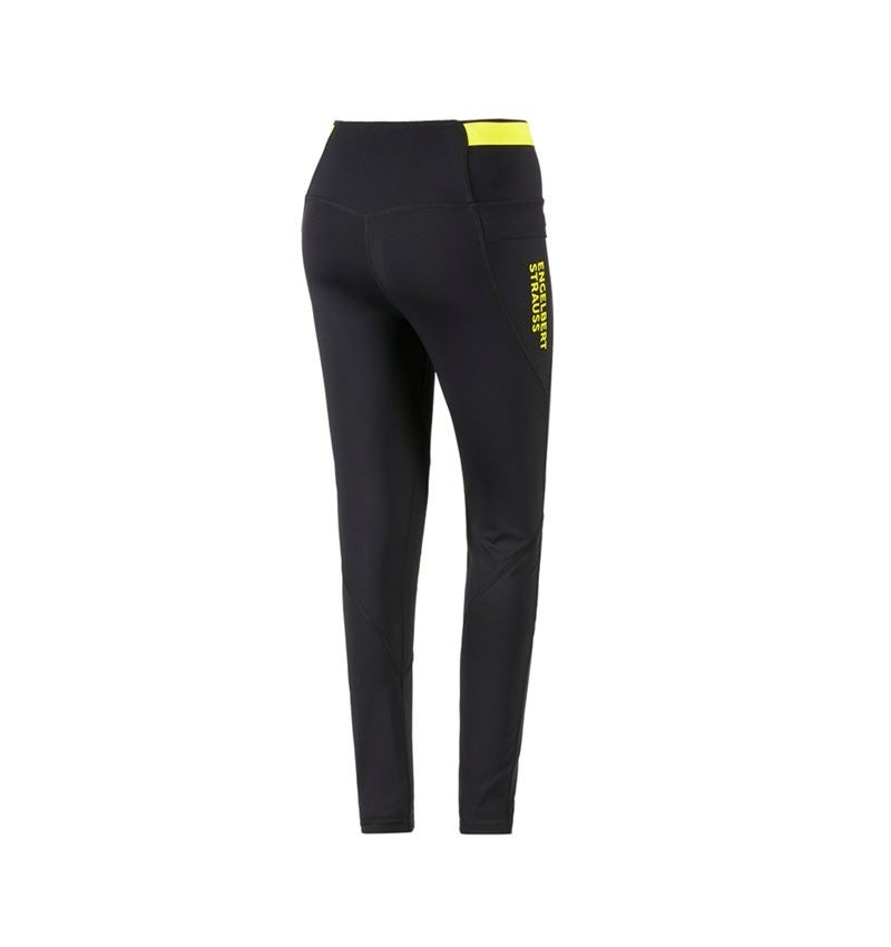 Work Trousers: Race tights e.s.trail, ladies' + black/acid yellow 3