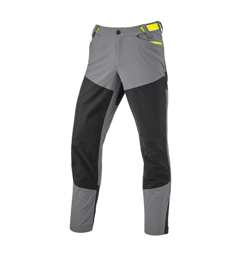 Arbeitshosen: Hybrid Funktionshose e.s.trail + basaltgrau/acidgelb 5